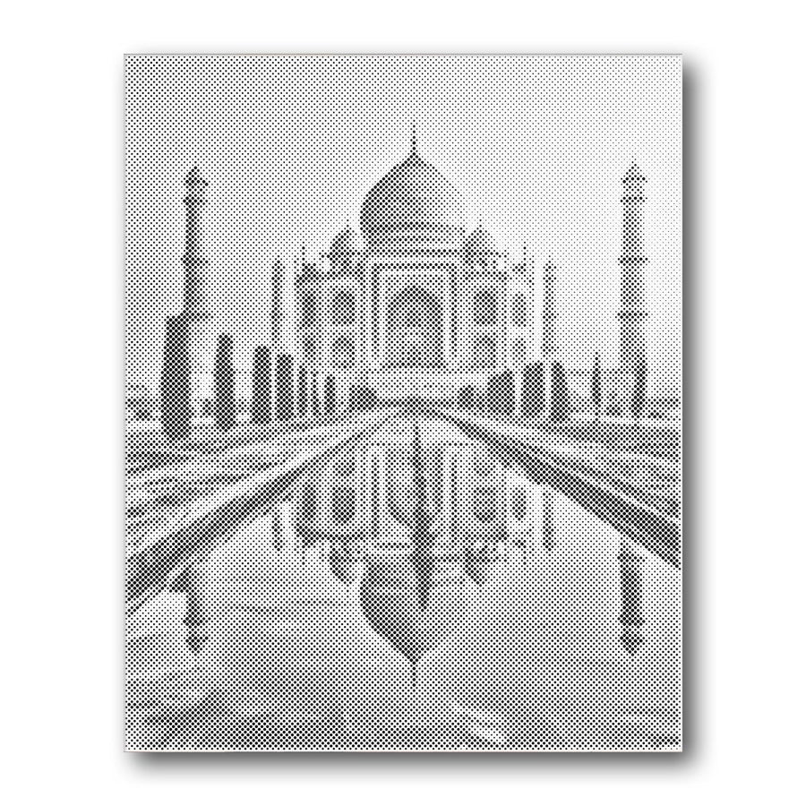 Dot PaintingTaj Mahal Agra India - isuvio