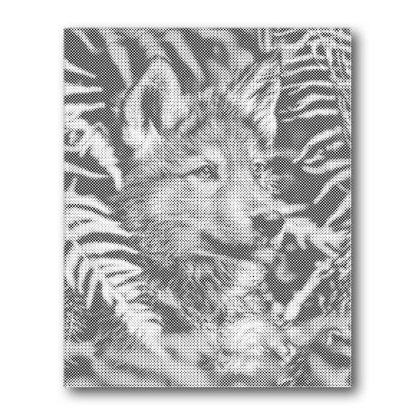 Dot PaintingWolf Pup Portrait - isuvio