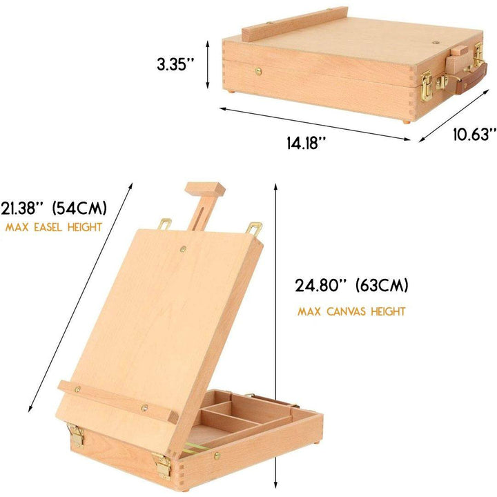 Wooden Desktop Easel & Storage Box - isuvio