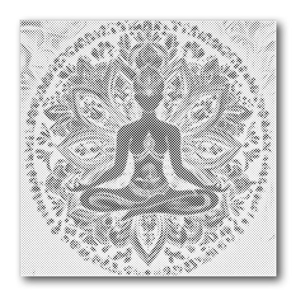 Dot PaintingYoga Lotus Pose Circle - isuvio