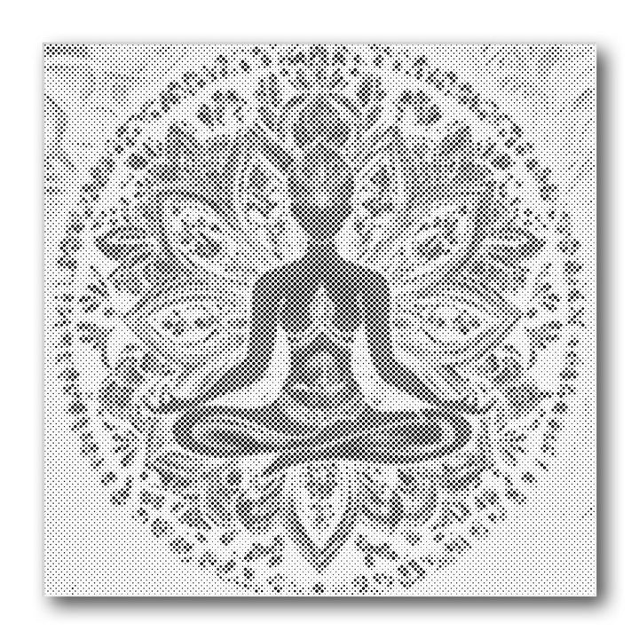 Dot PaintingYoga Lotus Pose Circle - isuvio